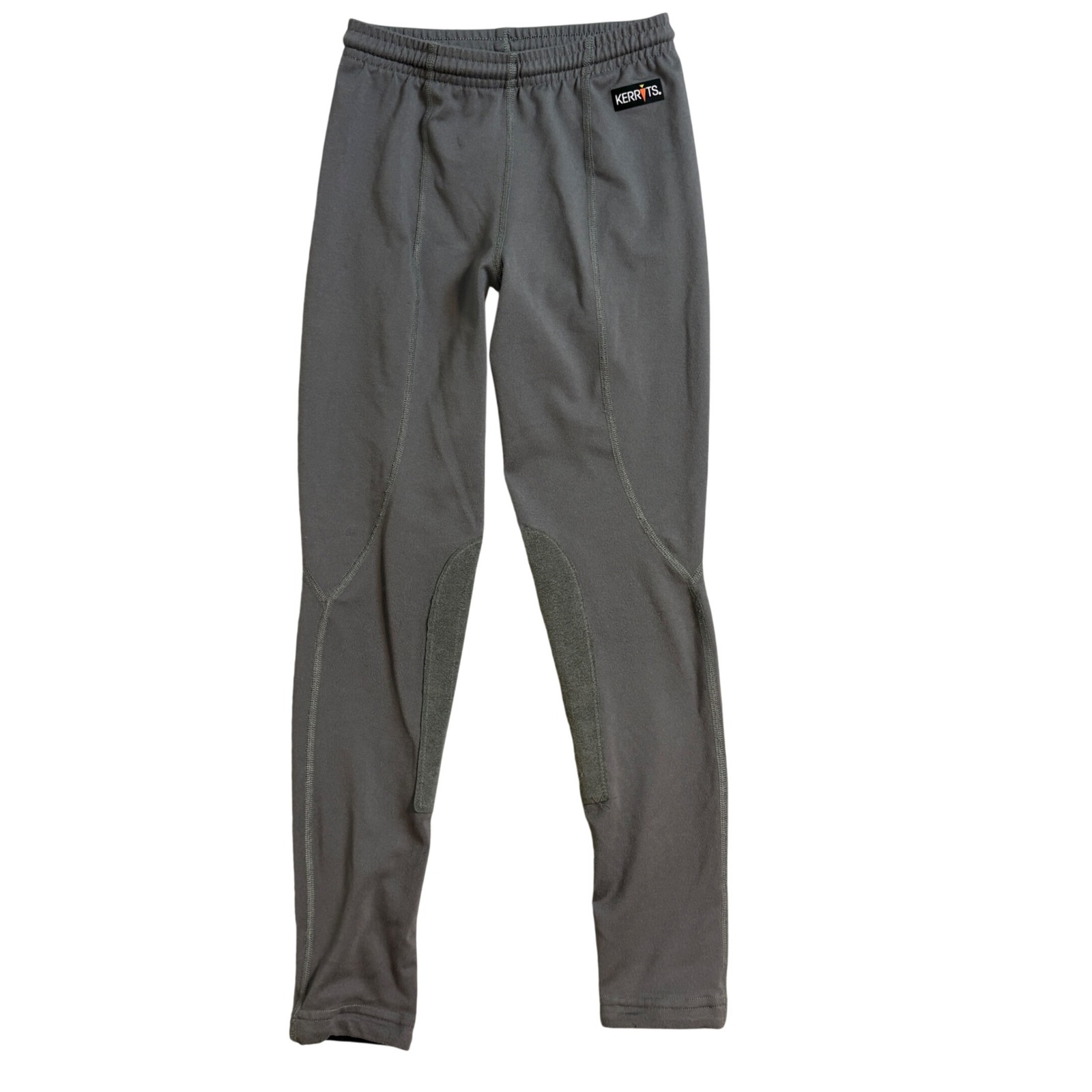 Kerrits Kids Gray Equestrian Riding Tights Knee Patch Breeches Size Medium M